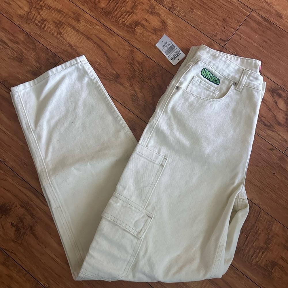Empyre Cream Cargo Jeans